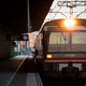 A commuter train arrives at a station in Spain.